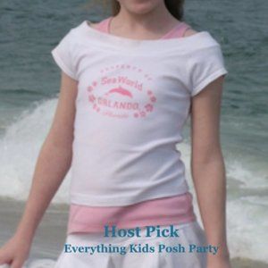 Lagaci Wide-Neck / Off-the-Shoulder Sea World White Top